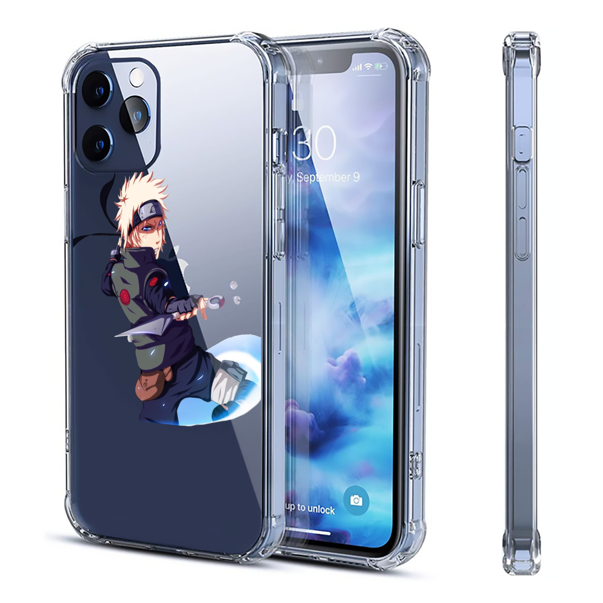 （画像用） NARUTO -ナルト- 波風 ミナト Namikaze Minato 【iPhone 12シリーズ対応】透明スマホケース（クリアソフトケース）